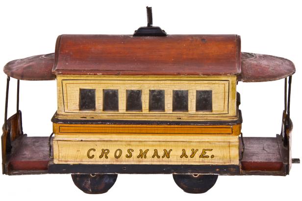 Urban Remains - 1892 Museum Quality American Folk Art Hand-Crafted Street or Trolley Car