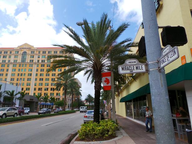 Miracle Mile in Downtown Coral Gables Miracle Mile in Downtown Coral Gables