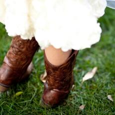 Flower Girl Brown Cowgirl Boots 