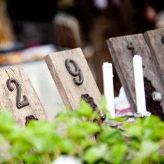 Barn Wood and House Number Country Wedding Table Numbers 