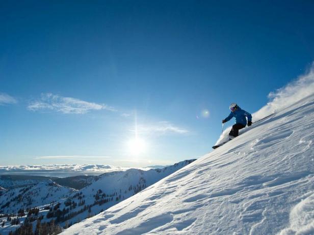 Skiing at Squaw Valley Ski Resort in California